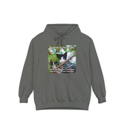 Hoodie — "Be Kind to Feral Cats" Rescue Cat Graphic Hoodie