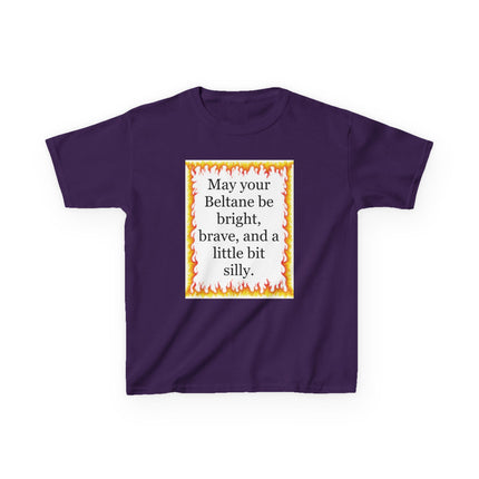 Beltane Kids T‑Shirt — "May your Beltane be bright, brave, and a little bit silly"