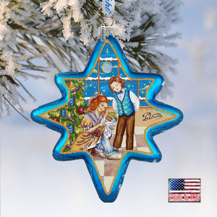 Nutcracker North Star Glass Ornament by G. DeBrekht - Christmas Decor - 755-002-1
