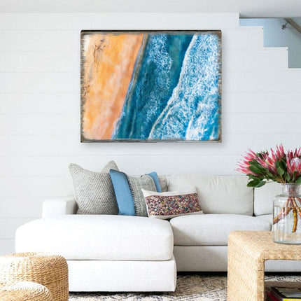 Ocean Shore Art Wooden Wall Art by Nature Wonders - Nature Wildlife Decor  - 95399B-3