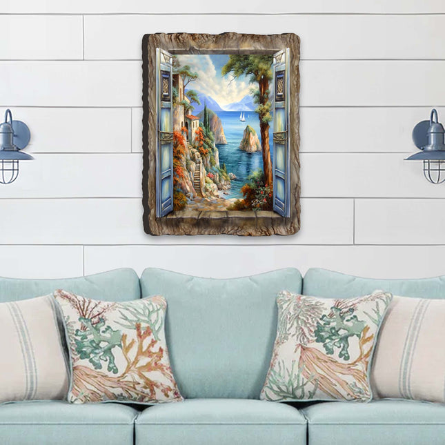 Mediterranean View Wall Art by G. DeBrekht Coastal Decor - 8492101W-0