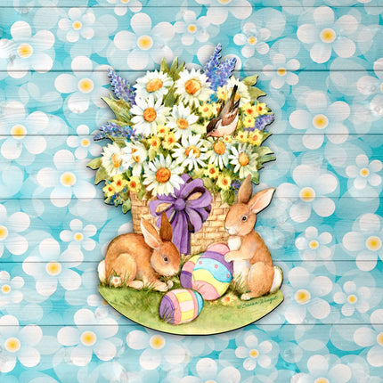 Spring Bunny Easter Door Decor by Susan Winget - Easter Spring Decor - 8471301H-SW-3