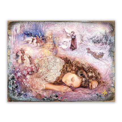 Winter Dream Fantasy Wooden Wall Art by Josephine Wall - Fantasy Decor - 852147-JW-1