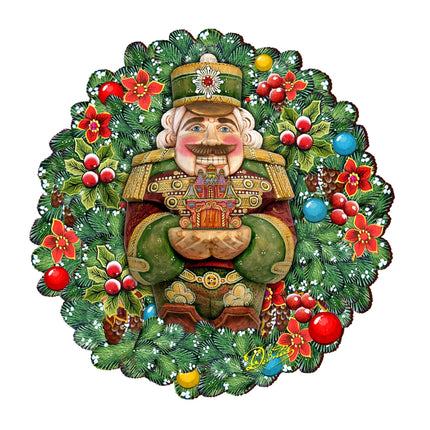 Nutcracker's Wreath Gift Holiday Door Decor by G. DeBrekht - Christmas Decor - 8185321H-4