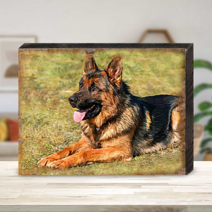 German Shepherd Art Wooden Wall Art by Nature Wonders - Pets Dog and Cats Decor - 95346B-0