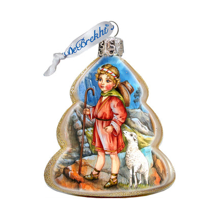 Shepherd Boy Mercury Glass Ornament by G. DeBrekht - Nativity Holiday Decor - 773034-4