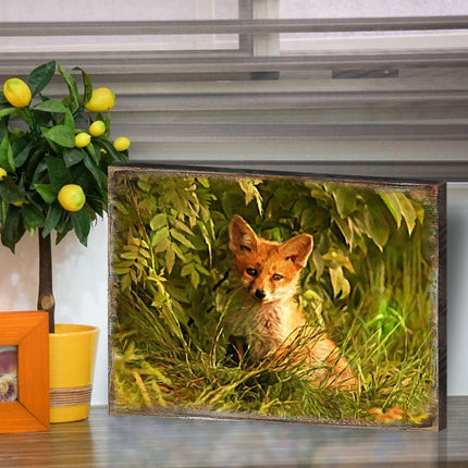 Fox Art Wooden Wall Art by Nature Wonders - Nature Wildlife Decor  - 95294B-3