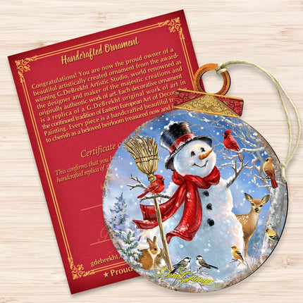 Frosty Forest Friends Wooden Ornaments by Gelsinger - Christmas Santa Snowman Decor - 8021023-1624-3