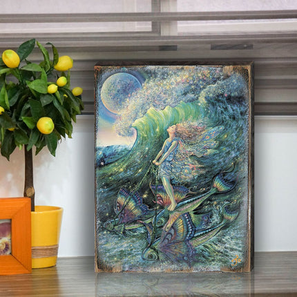 Surfers Dream Fantasy Wooden Wall Art by Josephine Wall - Fantasy Decor - 852152-JW-4