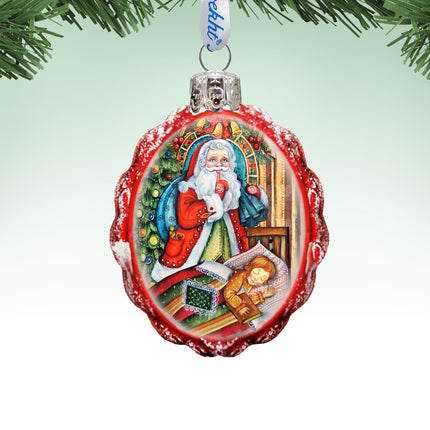 Christmas Night Mercury Glass Ornaments Set of 3 by G. DeBrekht - Christmas Santa Snowman Decor - 770103-2S3-3