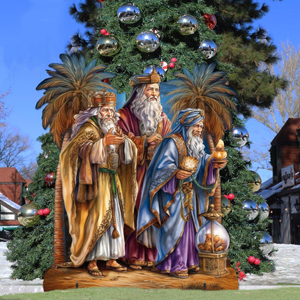 Three Wise Men Outdoor Decor by G. Debrekht - Nativity Holiday Decor - 8611040F-1