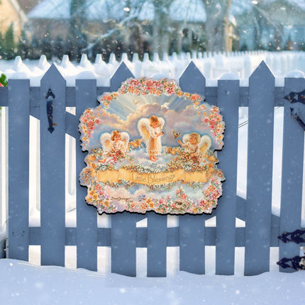 Little Blessings Nativity Door Decor by D. Gelsinger - Nativity Holiday Decor - 8461017H-0708-3