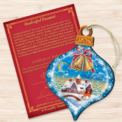 Winter Drop Christmas Wooden Ornaments by G. DeBrekht - Christmas Santa Snowman Decor - 8112182-3