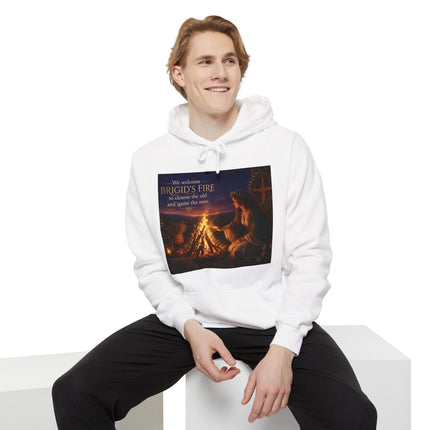Campfire Night Hoodie — "We Welcome Brigid’s Fire" Celtic Bonfire Hoodie