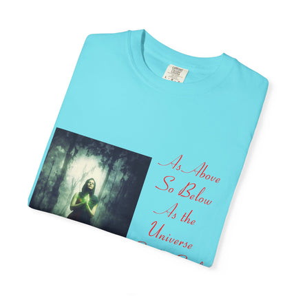 Unisex Garment-Dyed T-Shirt | As Above So Below Graphic Tee