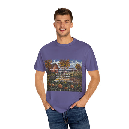 Samhain Tee – Unisex Garment-Dyed Shirt with Pumpkin Spice Wit
