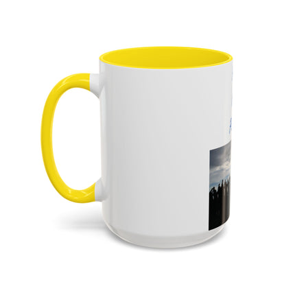 Ceramic Mug – “Pray for Peace” Message – 15oz Accent