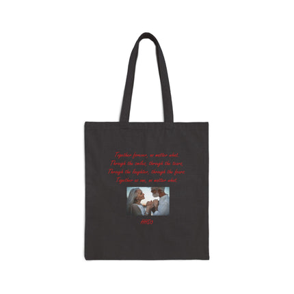 Tote Bag — Couple Photo & Romantic Quote Canvas Tote