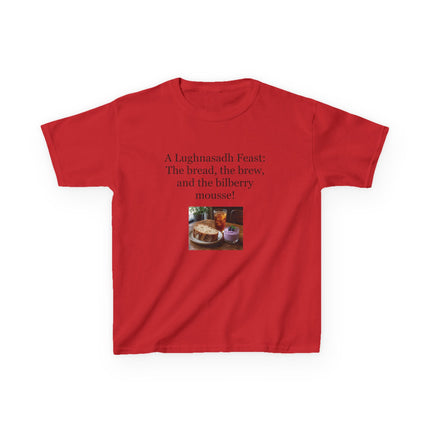 Lughnasadh  Kids Tee — “A Lughnasadh Feast: The bread, the brew, and the bilberry mousse!”