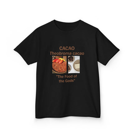 Cacao Kids Cotton Tee – “Food of the Gods” Graphic Shirt