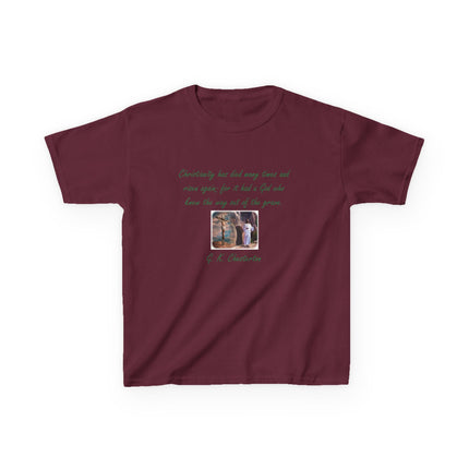 Inspirational Kids Tee – Chesterton Quote – Heavy Cotton – XS–XL