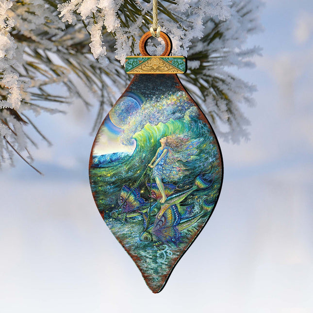 Surfers Dream Wooden Ornaments by Josephine Wall - Coastal Sea-Life Decor - 845622-JW-0