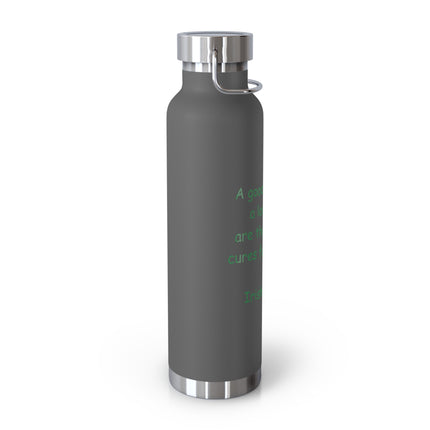 Copper Insulated Bottle – “Best Cures” Quote – 22oz Drinkware