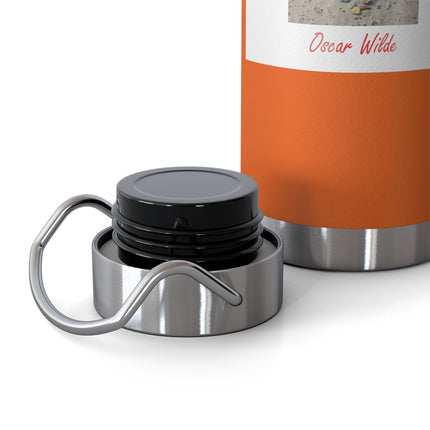 Motivational Copper Insulated Water Bottle - 22oz, Heart Design, Perfect Gift for Loved Ones