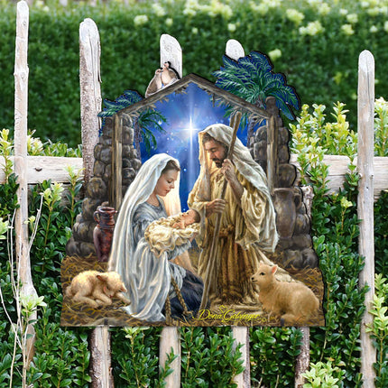 Glory to God Nativity Door Decor by D. Gelsinger - Nativity Holiday Decor - 8461010H-1722-1