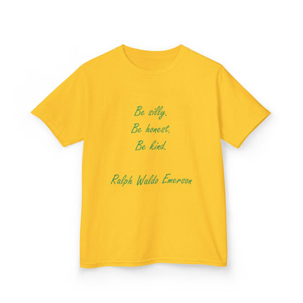 Inspirational Kids Tee - "Be Silly, Be Honest, Be Kind"