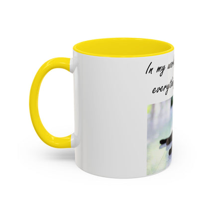 Cat Lover’s Accent Mug – “A Cat Makes Everything Better” – 11oz