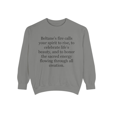 Beltane Quote Sweatshirt – "Beltane’s fire calls your spirit to rise"