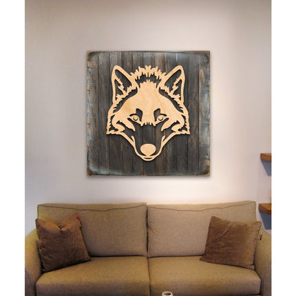 Celtic Wolf Art Wooden Wall Art by Celtic Art - Celtic Decor - 953165B-4