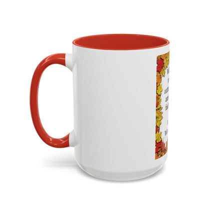 Autumn Leaves Quote Mug — William Wordsworth Fall Coffee Cup (11/15oz)