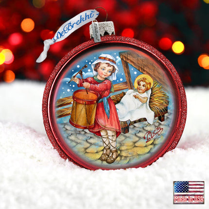 Drummer Boy Ball Glass Ornament by G. DeBrekht - 73531C-0