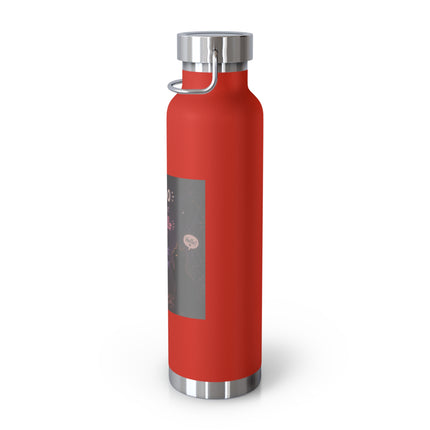 22oz Copper Vacuum Bottle — Cute Ghost "Boo is just hello in ghost language" Insulated Bottle
