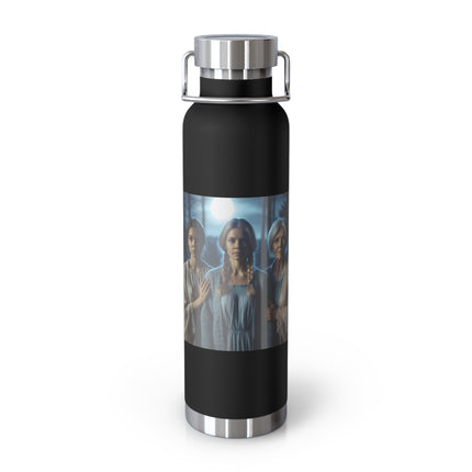 Maiden Mother Crone Moonlight Water Bottle — 22oz Insulated Copper Vacuum