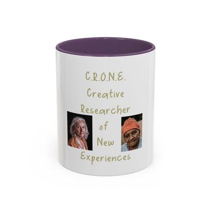CRONE Coffee Mug – "Creative Researcher of New Experiences" Accent Ceramic Mug (11/15 oz)