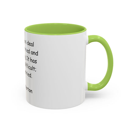 Accent Coffee Mug — "The Christian ideal has not been tried and found wanting" G.K. Chesterton Quote
