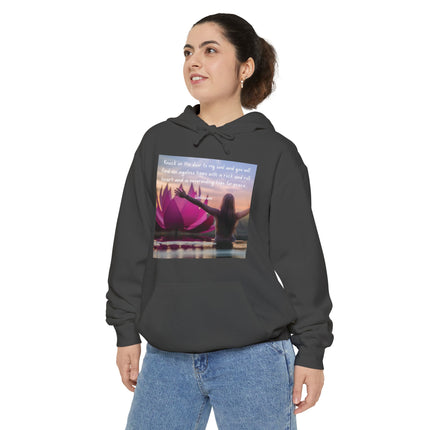 Hoodie — "Knock on the Door to My Soul" Lotus Woman Peace & Rock 'n' Roll Quote