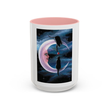 Moonlit Cat Coffee Mug — Whimsical Night Sky Art for Cat Lovers (11/15oz)