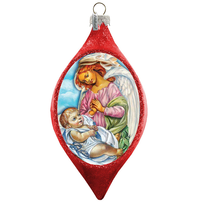Angelic Touch Drop Glass Ornament by G. DeBrekht - Nativity Holiday Decor - 757-022R-0