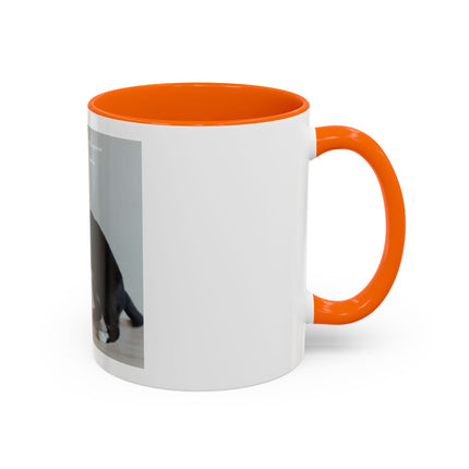 Cat Hug Coffee Mug – "Marriage is an Endless Sleepover" Accent Mug