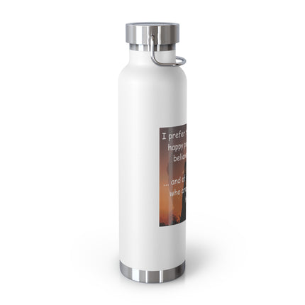 Magic & Joy Insulated Bottle — 22oz Copper Vacuum Flask with Whimsical Quote