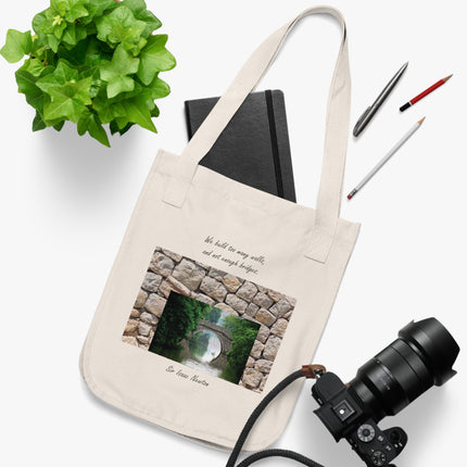 Newton Quote Tote – Organic Canvas Bag with Bridge-Inspired Design