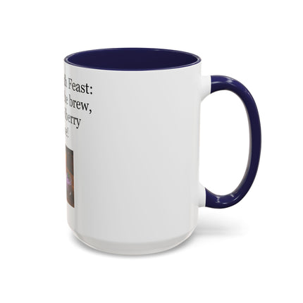 Lughnasadh Feast Mug — "The bread, the brew, and the bilberry mousse!" Accent Coffee Cup