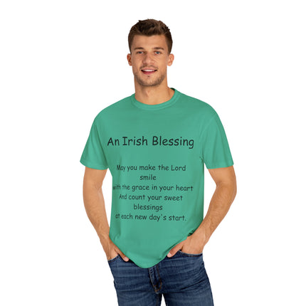 Irish Blessing Tee | Graceful Quote on Soft Garment-Dyed Cotton