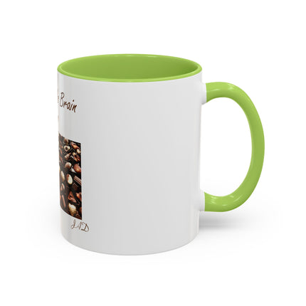 Chocolate Is Brain Fuel Coffee Mug — Chocolate Lovers Accent Mug (11/15oz)