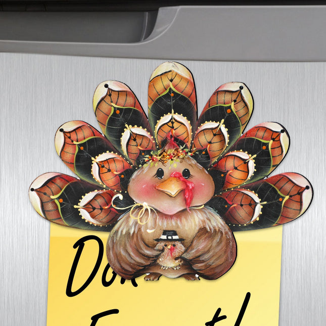 Feathered Turkey Shape Refrigerator Magnets Set of 3 by Jamie Mills-Price-0