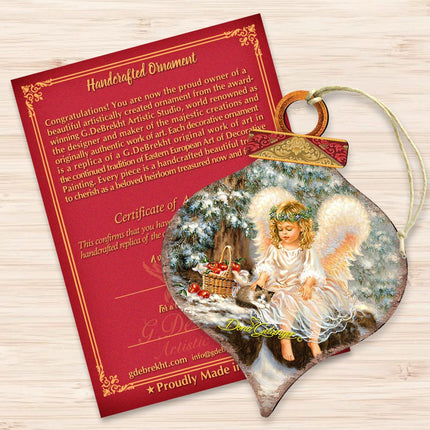 Angel Cardinal Wooden Ornaments - Tree Ornament by Gelsinger - Nativity Holiday Decor - 8031120-0718-3
